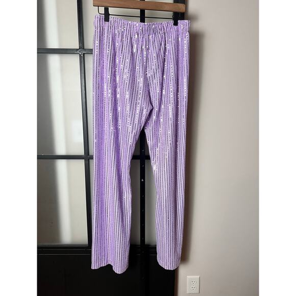 Stine Goya Markus lavender Sequin Trousers Size Large
